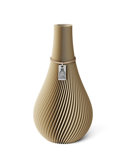 Vase Twist Natural Oak 24 cm ICONIC HOME Naturfarbenes and