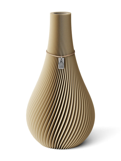 Vase Twist Natural Oak 38 cm ICONIC HOME Naturfarbenes Band