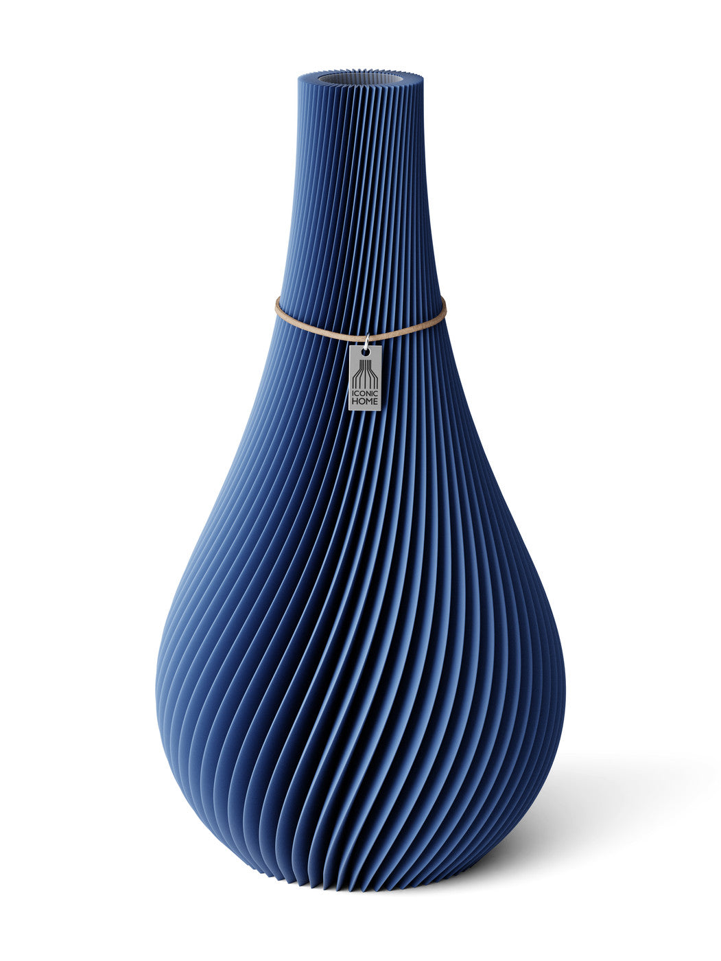 Vase Twist Sea Blue 38 cm ICONIC HOME