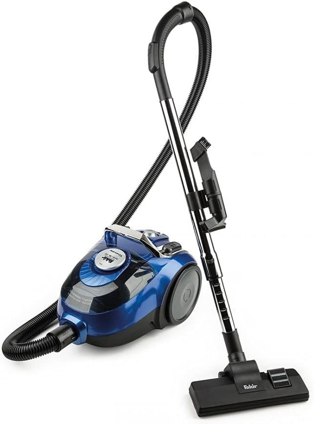 Fakir Apollo BL 150 – Beutelloser Staubsauger I Zyklonsauger mit Hochleistungsmotor, EPA 10 Filter Kombidüse, 800 W, Blau/Silber(BL 140)
